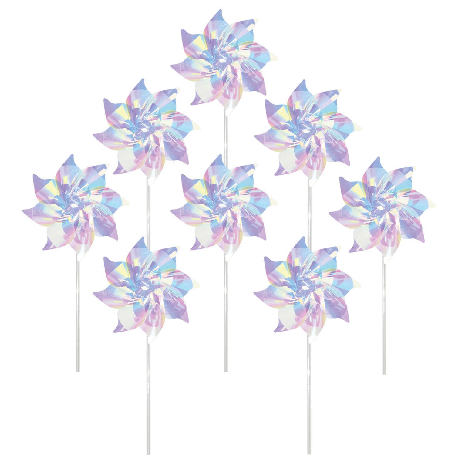 Classic Mylar Iridescent Pinwheels - 8 PC | In the Breeze | Wholesale ...