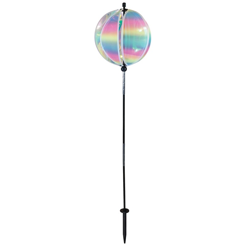 In the Breeze 11" Striped Iridescent Gazing Ball 2634