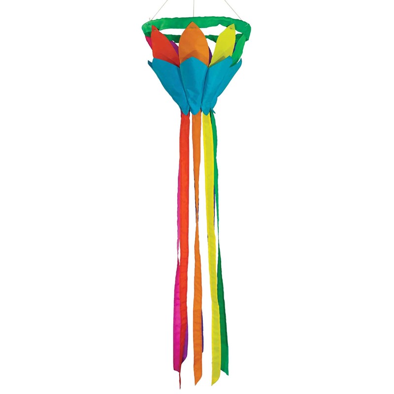 In the Breeze Rainbow 38" Lotus Flower Windsock 5198