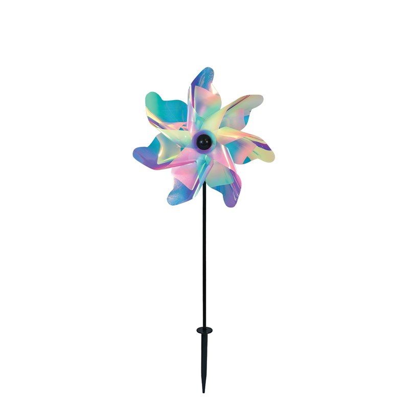 In the Breeze 12" Striped Iridescent Pinwheel Spinner 2621