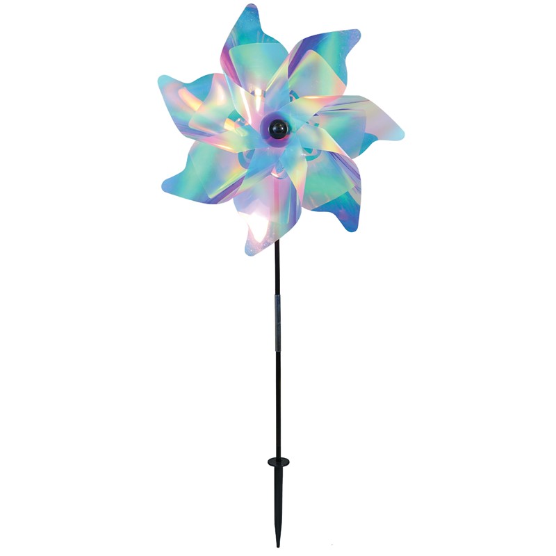 Inch Striped Iridescent Pinwheel Spinner In The Breeze Wholesale