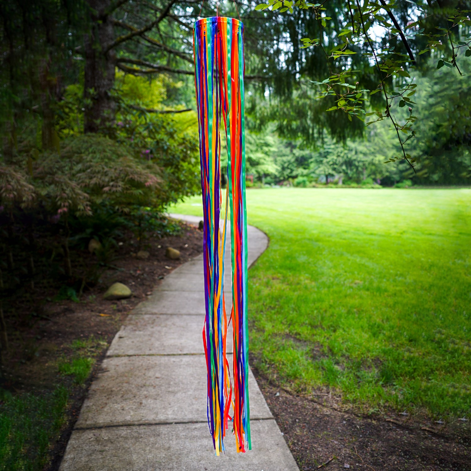 in The Breeze 5186 24-Inch Rainbow Ribbon Windsock