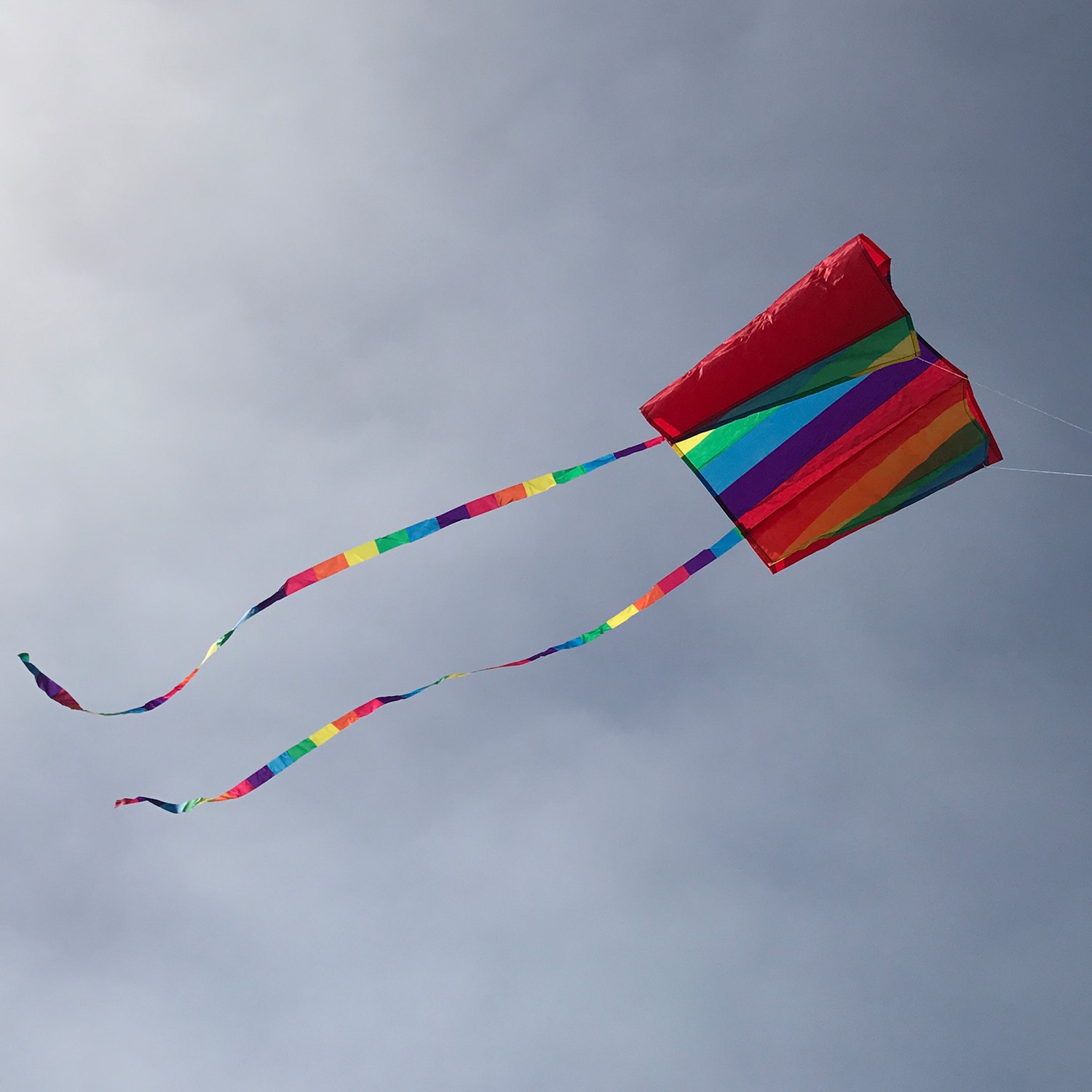 HQ Kites Pocket Sled, Single Line Kite, Color: Rainbow, Active Outdoor Fun  For Ages 5 and Up