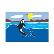 In the Breeze Orca Whale 40" Windsock 4172 View 2