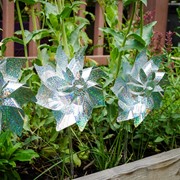 In the Breeze Silver Sparkle Pinwheels - 8 PC 2783 View 2