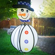 In the Breeze Snowman with Hat Hanging Ball Spinner 2496 View 2