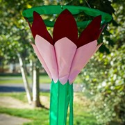 In the Breeze Burgundy 38" Lotus Flower Windsock 5201 View 2