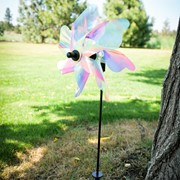 In the Breeze 12" Striped Iridescent Pinwheel Spinner 2621 View 2