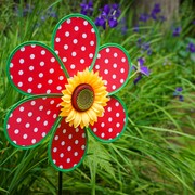 In the Breeze 16" Polka Dot Flower with Leaves 2647 View 3