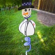 In the Breeze Snowman with Hat Hanging Ball Spinner 2496 View 4