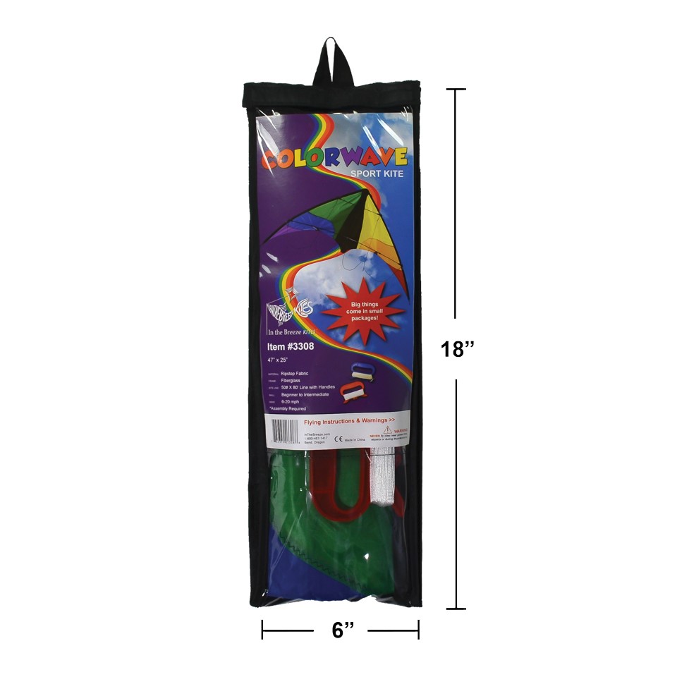  In the Breeze Colorwave Stunt Kite - Dual Line Sport