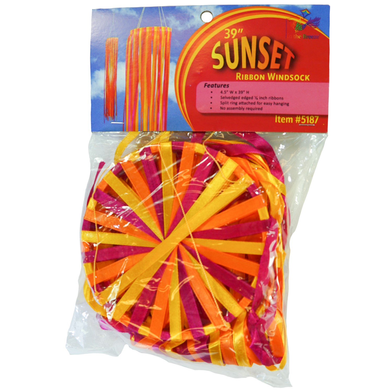 in The Breeze 5186 24-Inch Rainbow Ribbon Windsock