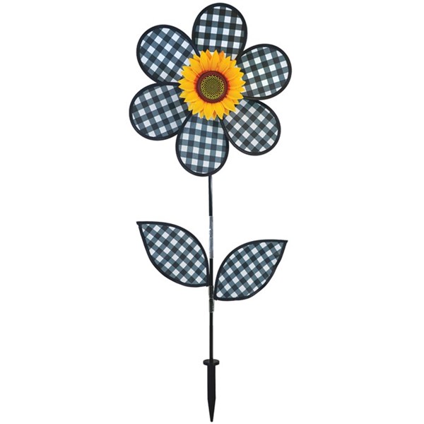 In the Breeze 16" Gingham Flower with Leaves 2648