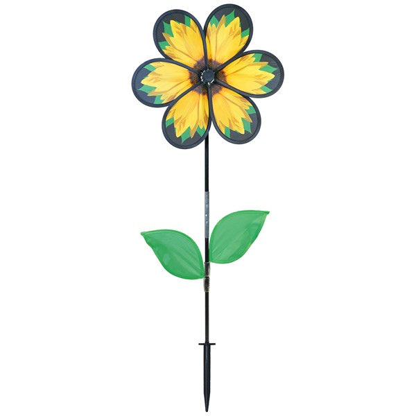 In the Breeze 13.5" Sunflower Spinner with Leaves 2644