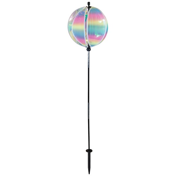 In the Breeze 11" Striped Iridescent Gazing Ball 2634